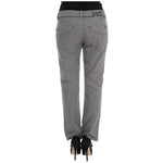 Ermanno Scervino Gray Cotton Straight Fit Casual Pants SIG30297-4