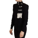 Dolce & Gabbana Black Cashmere Turtleneck Pullover Sweater TSH8022 - 38