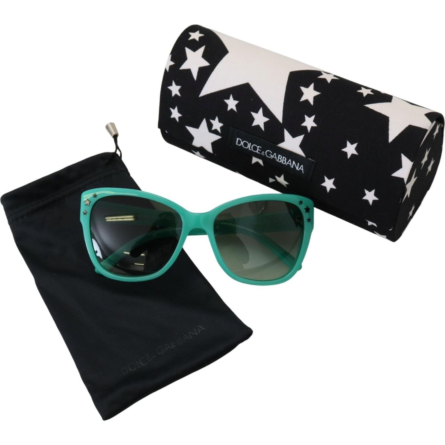 Dolce & Gabbana Green Stars Acetate Square Shades DG4124 Sunglasses