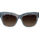 Dolce & Gabbana Blue Lace Acetate Rectangle DG4231 Shades Sunglasses GLA1174