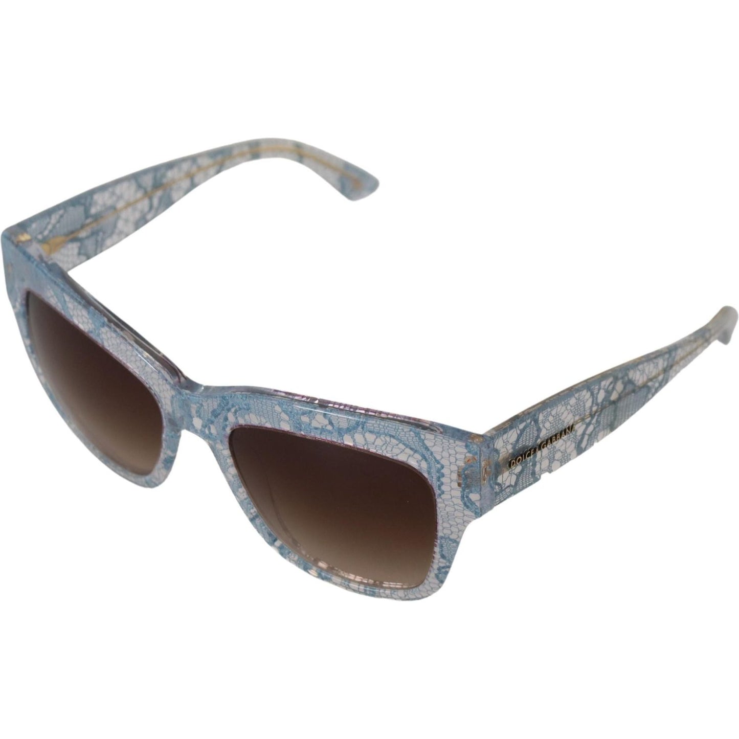 Dolce & Gabbana Blue Lace Acetate Rectangle DG4231 Shades Sunglasses GLA1174