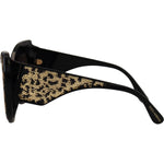 Dolce & Gabbana Butterfly Polarized Sequin Sunglasses Dolce & Gabbana Tan