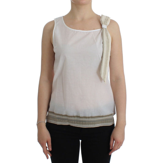 Ermanno Scervino White Top Blouse Tank Shirt Sleeveless SIG11503-1