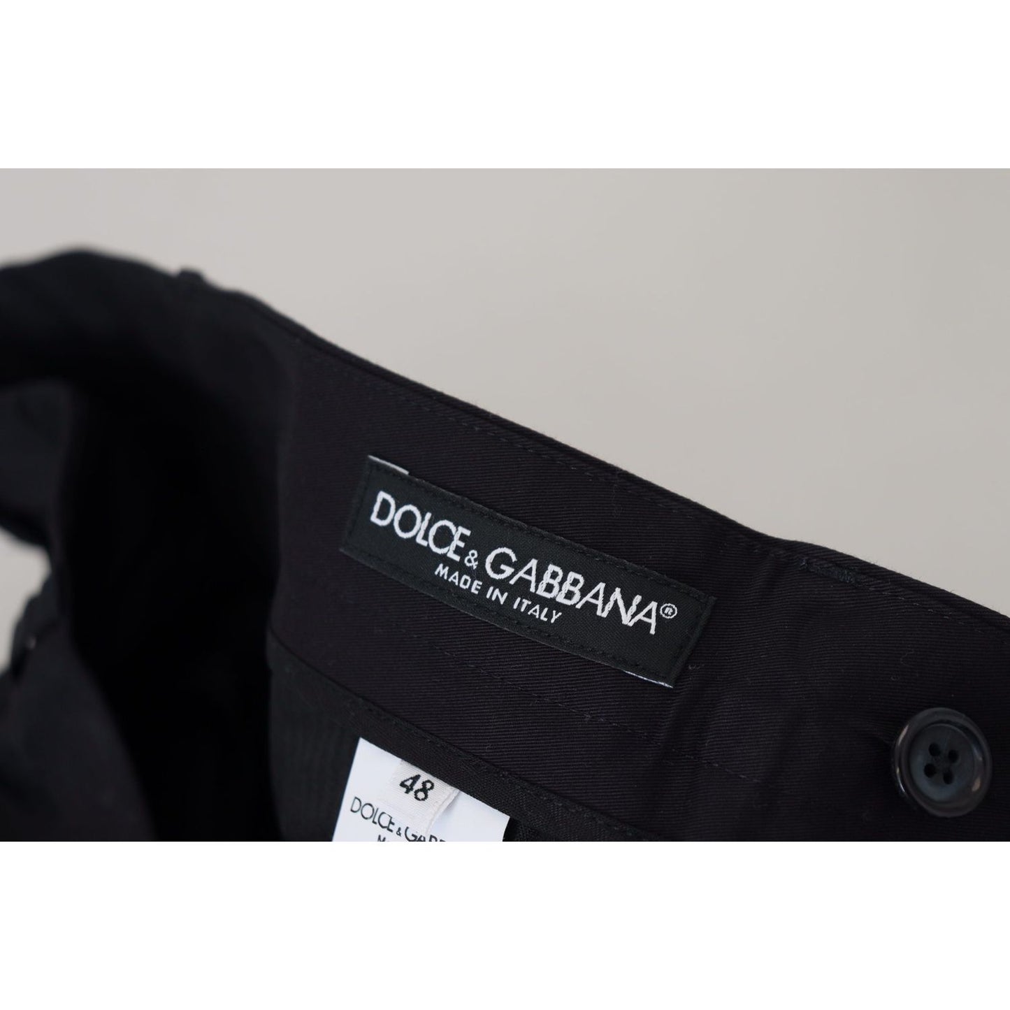 Dolce & Gabbana Blue Stretch Cotton Slim Trousers Chinos Pants