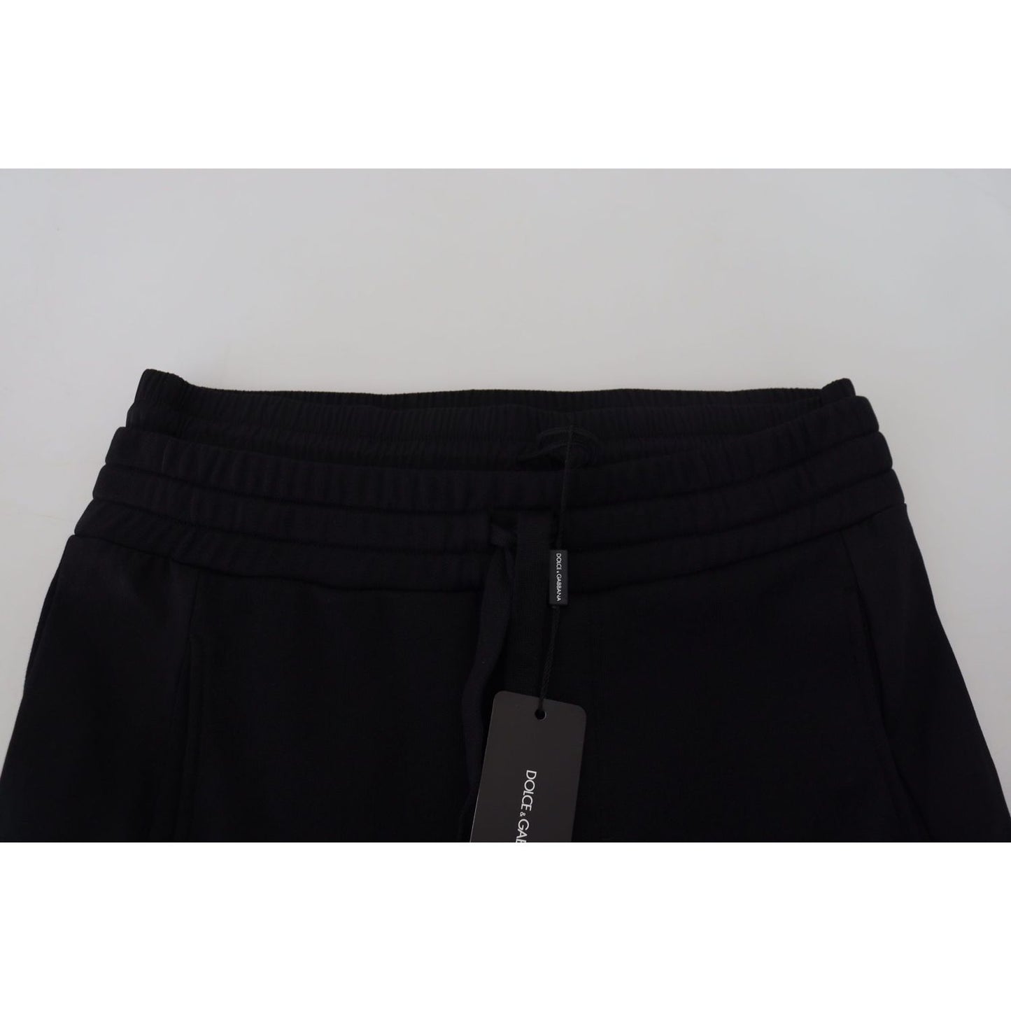 Dolce & Gabbana Black Cotton Bermuda Cargo Shorts