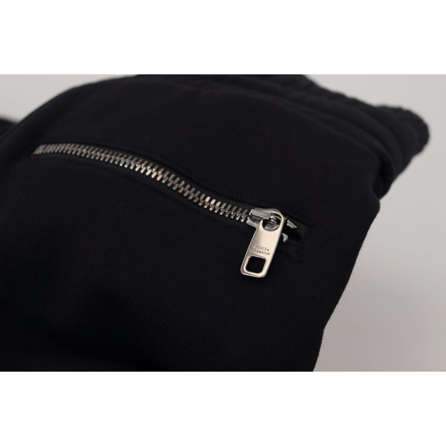 Dolce & Gabbana Black Cotton Bermuda Cargo Shorts