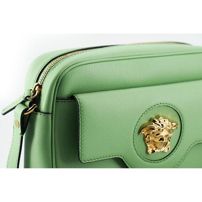 Versace Elegant Mint Green Leather Camera Case Bag Crossbody Bag