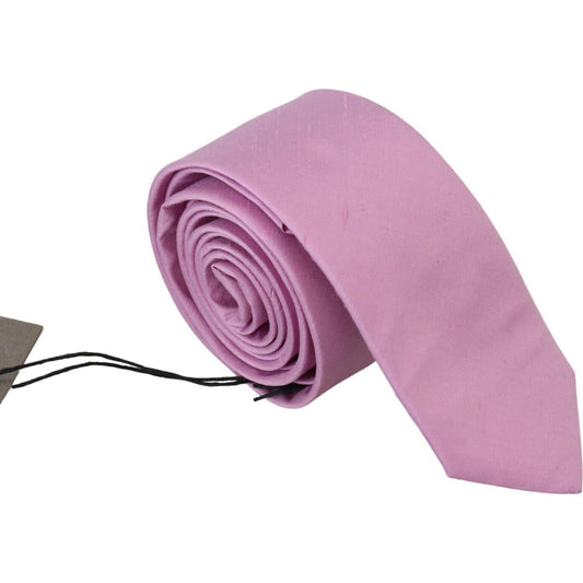Daniele Alessandrini Pink Classic Men Necktie Accessory Silk Tie KRA3233