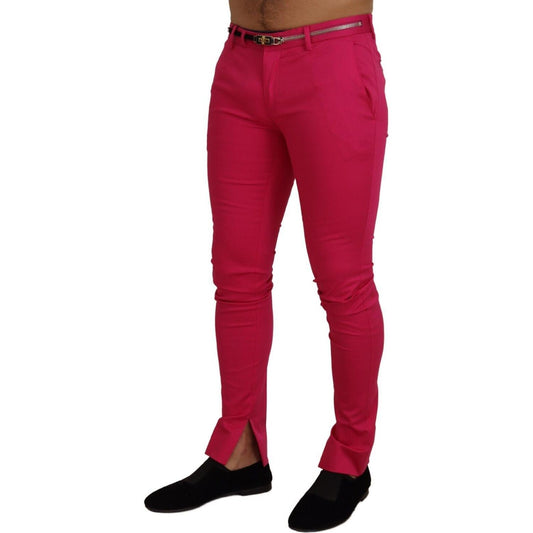 Dolce & Gabbana Pink Zipper Buckle Waist Trousers Pants PAN74387 - 48