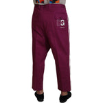 Dolce & Gabbana Magenta Cotton DG Logo Pocket Trouser Pants PAN74385 - 60