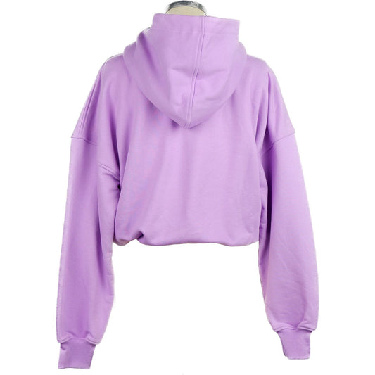Comme Des Fuckdown Chic Purple Hooded Sweatshirt with Logo Print CO-10011-S