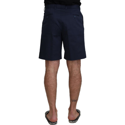Dolce & Gabbana Blue Chinos Cotton Stretch Casual Shorts