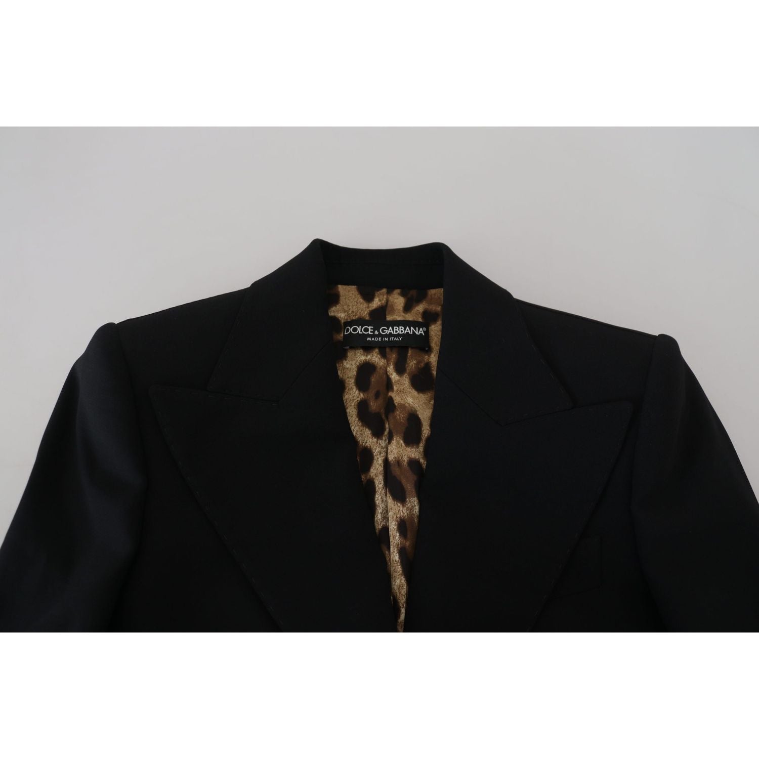 Dolce & Gabbana Black Single Breasted Fit Blazer Wool Jacket