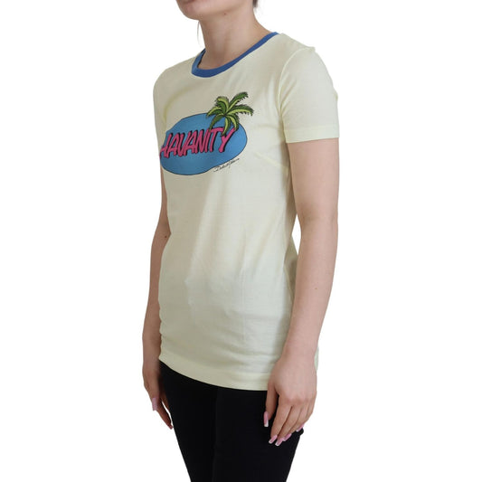 Dolce & Gabbana Yellow Havanity Round Neck Tee Cotton T-shirt DR82988 - 40