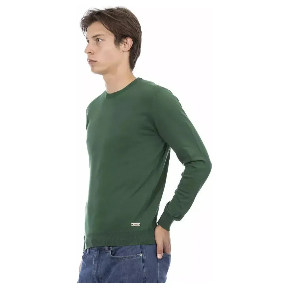 Baldinini Trend Green Cotton Sweater