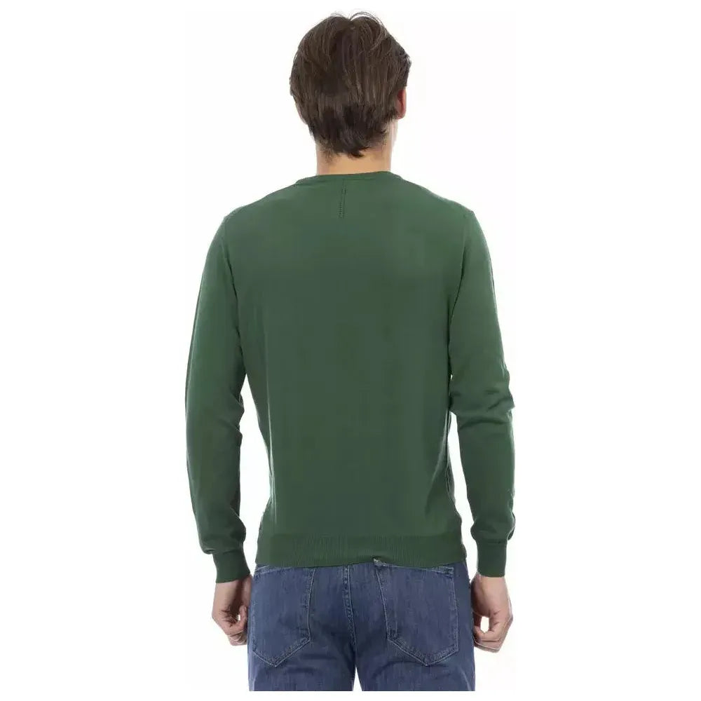Baldinini Trend Green Cotton Sweater