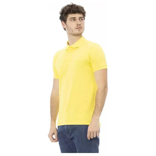 Baldinini Trend Yellow Cotton Men Polo Shirt BA-23205-M