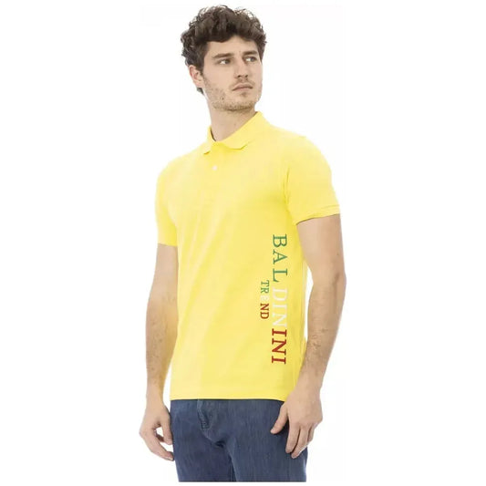 Baldinini Trend Yellow Cotton Men Polo Shirt BA-23212-S