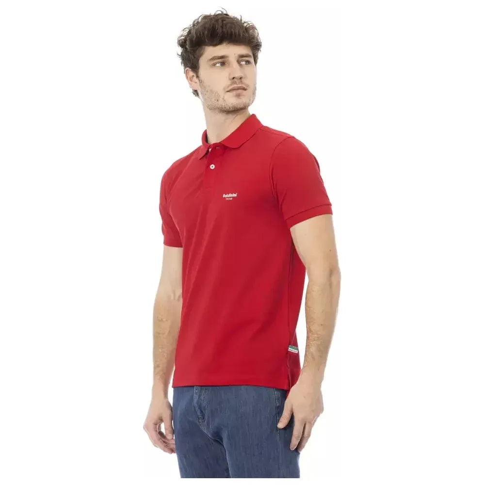 Baldinini Trend Red Cotton Polo Shirt