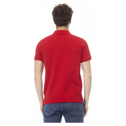 Baldinini Trend Red Cotton Men Polo Shirt