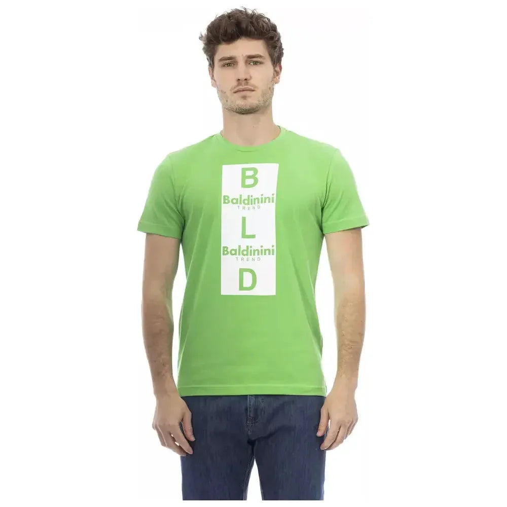 Baldinini Trend Green Cotton Men T-Shirt