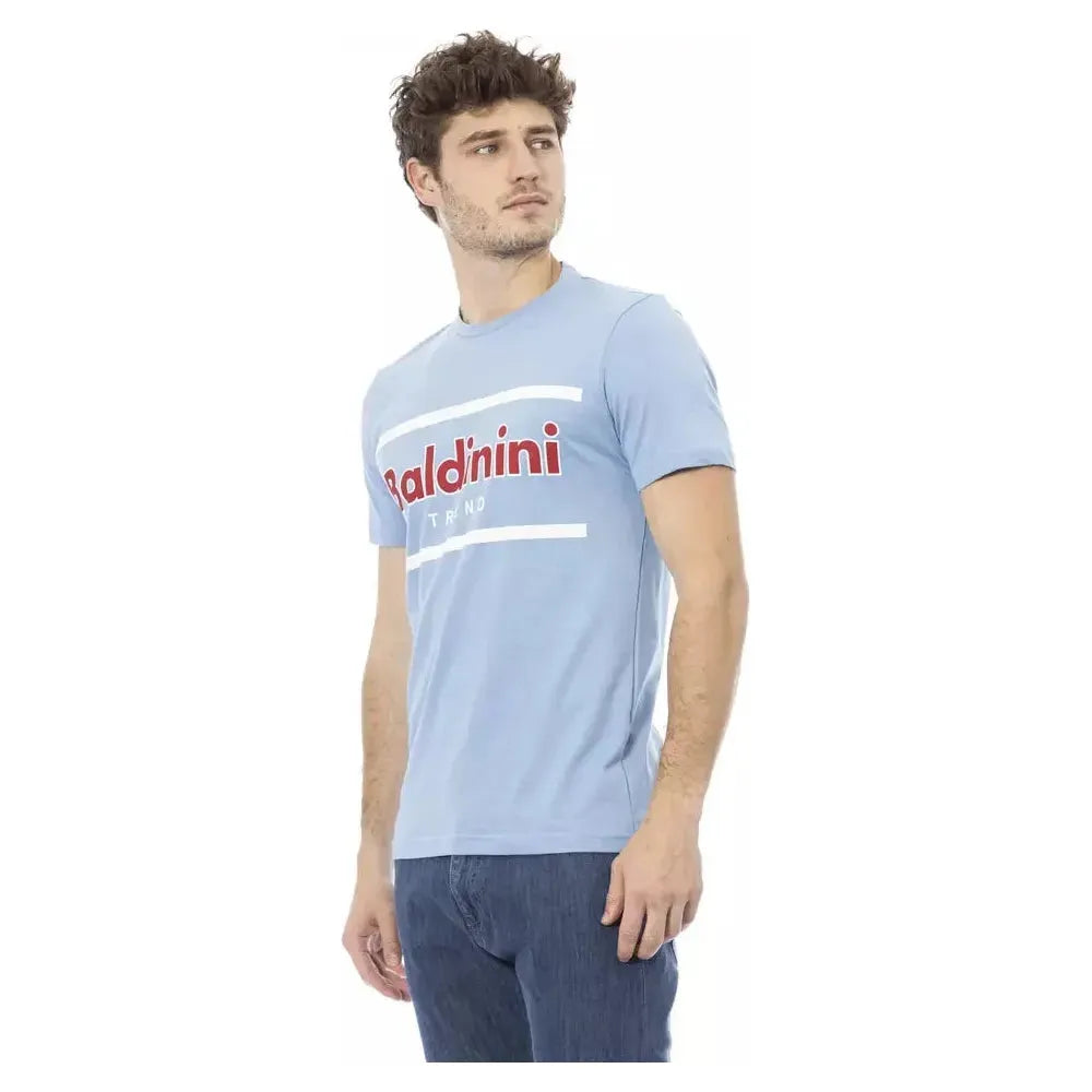 Baldinini Trend Light Blue Cotton T-Shirt