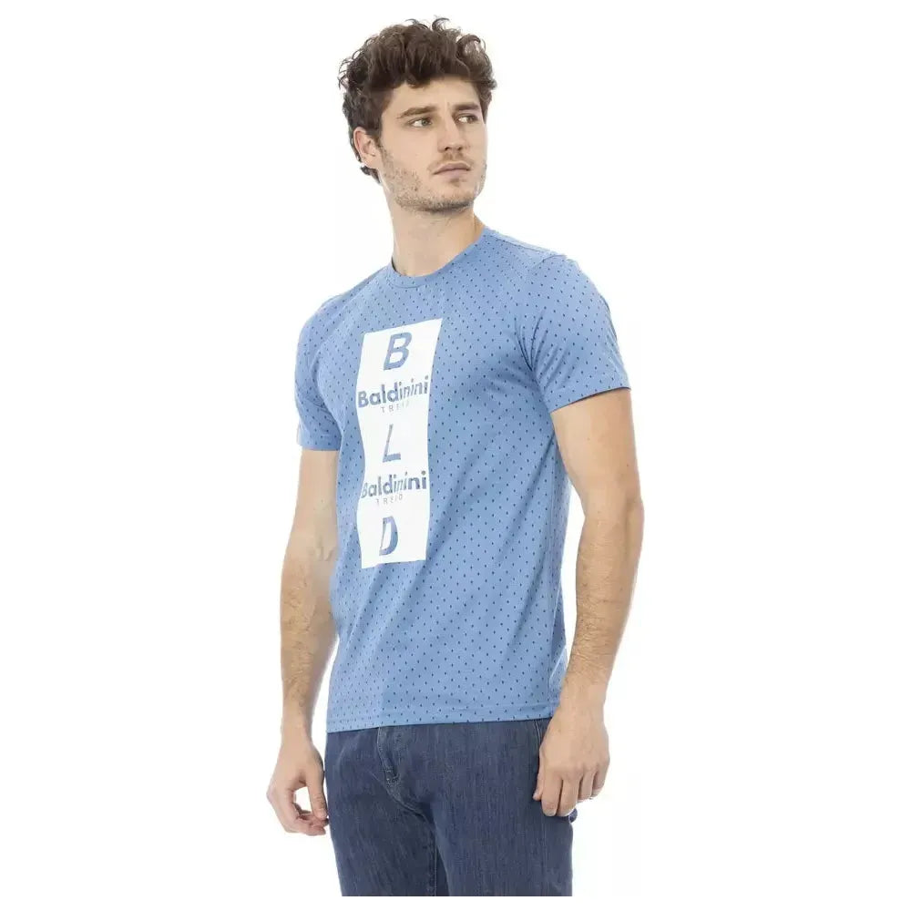 Baldinini Trend Light Blue Cotton Men T-Shirt