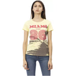 Trussardi Action Yellow Cotton Women T-Shirt TR-23083-XS