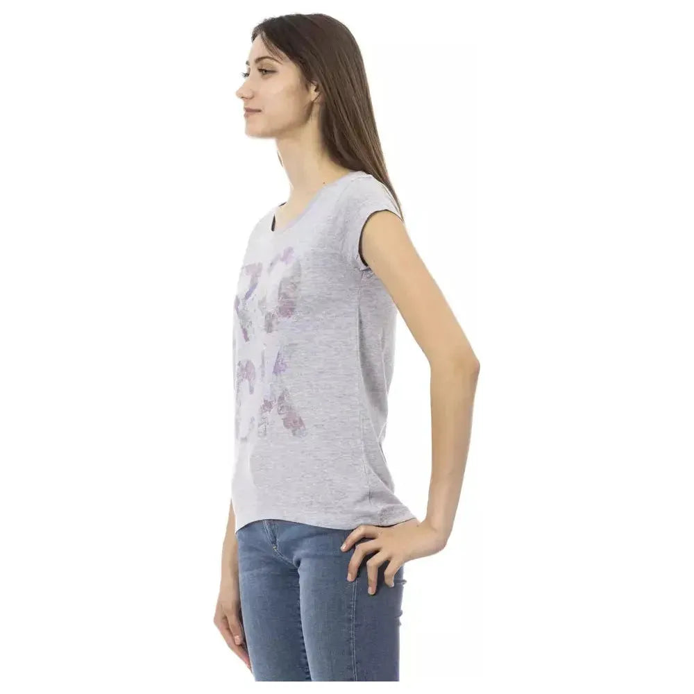 Trussardi Action Gray Cotton T-Shirt