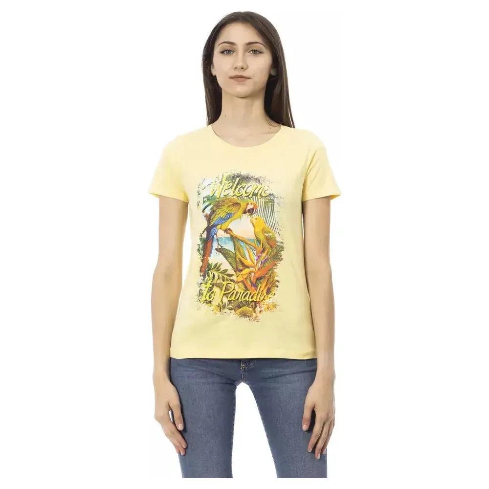 Trussardi Action "Yellow Cotton Women T-Shirt" TR-23050-XL