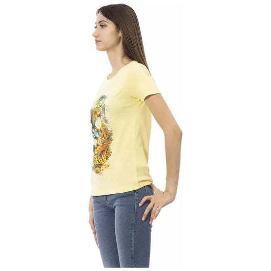 Trussardi Action "Yellow Cotton Women T-Shirt" TR-23050-XL