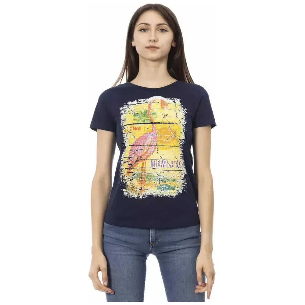 Trussardi Action Blue Cotton T-Shirt