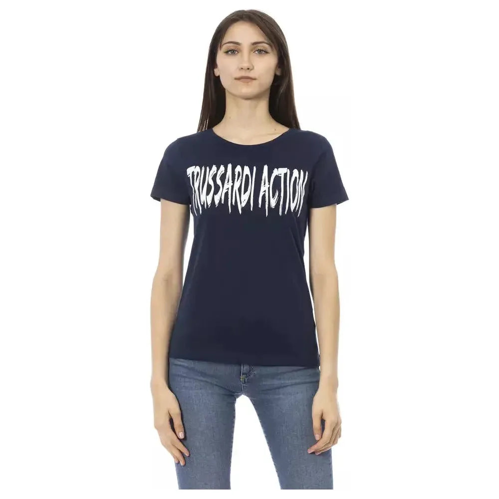 Trussardi Action Blue Cotton T-Shirt