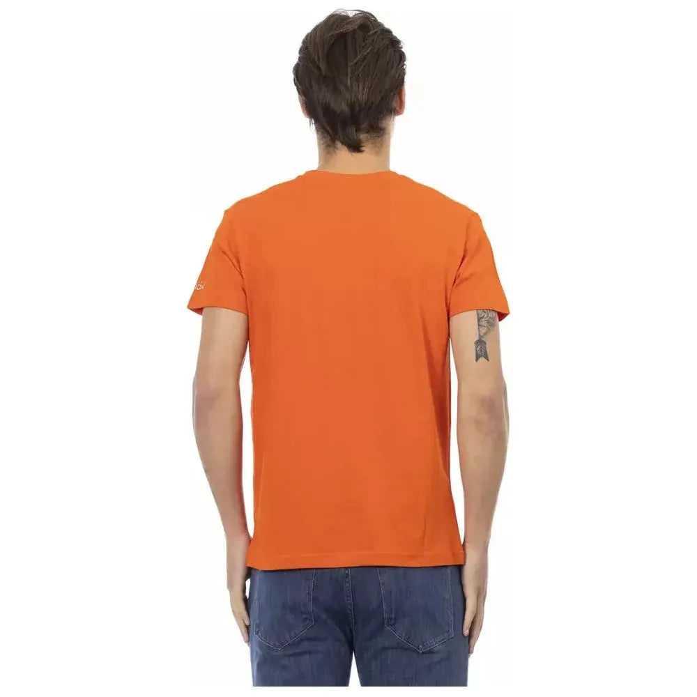 Trussardi Action Orange Cotton Men T-Shirt