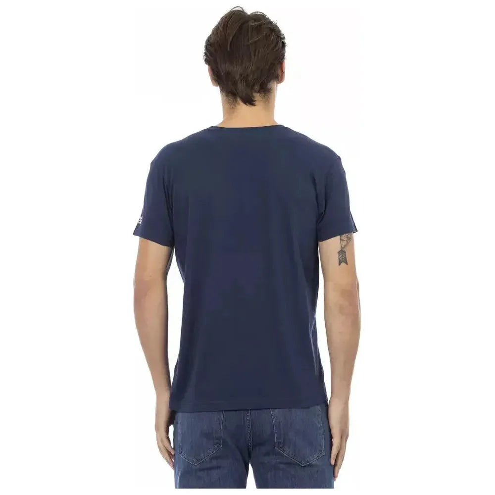 Trussardi Action Blue Cotton Men T-Shirt