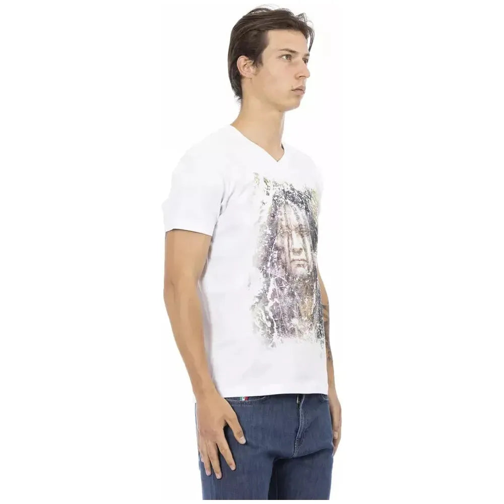 Trussardi Action White Cotton Men T-Shirt
