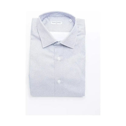 Robert Friedman Light Blue Cotton Men Shirt