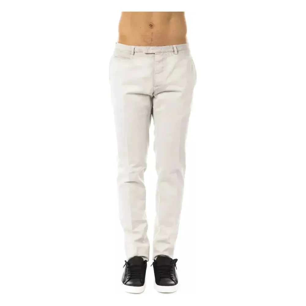 Uominitaliani Gray Cotton Men Pants