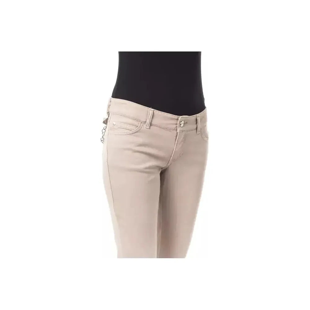 BYBLOS Beige Cotton Women Pants BY-17634-W25