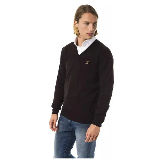 Uominitaliani Brown Merino Wool Men Sweater UO-17055-S