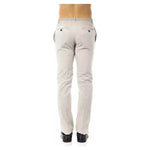 Uominitaliani Gray Cotton Men's Casual Pant