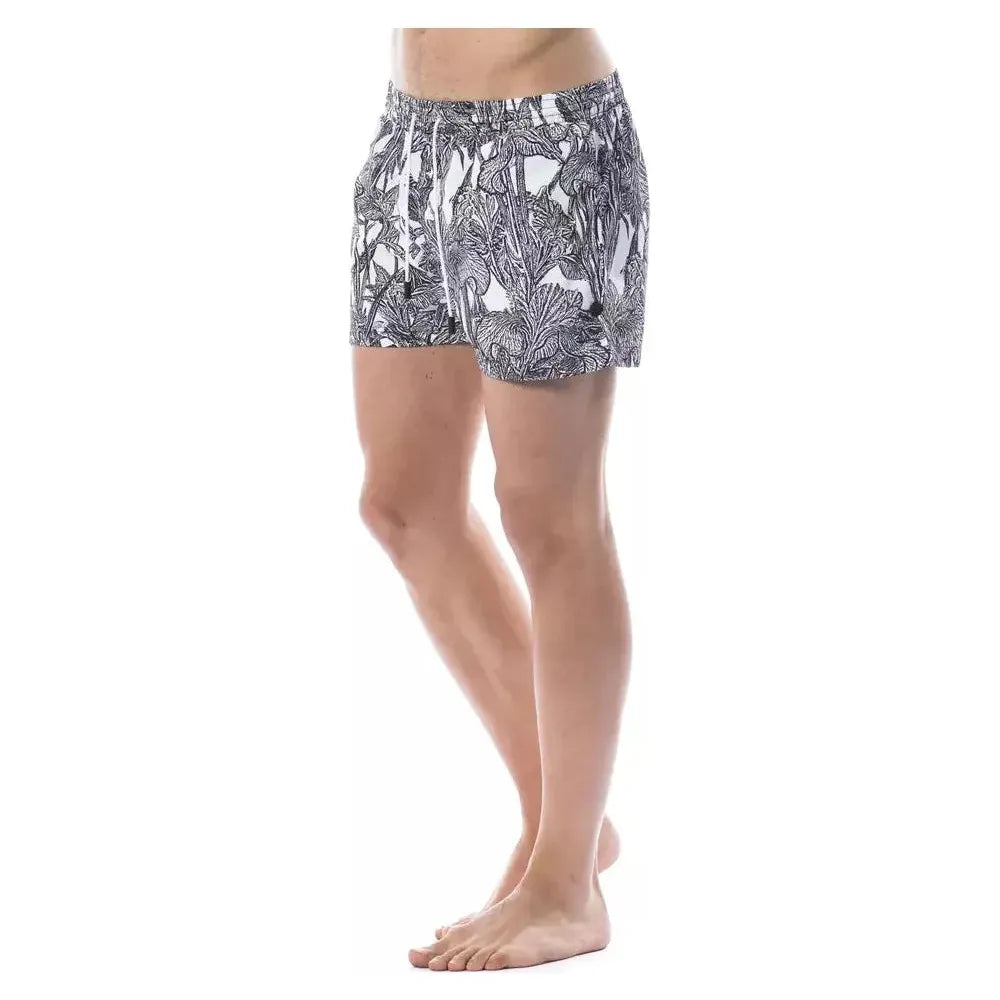 Roberto Cavalli Sport Black Polyester Men's Swim Trunk