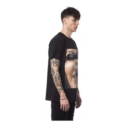 Nicolo Tonetto Black Cotton Men T-Shirt