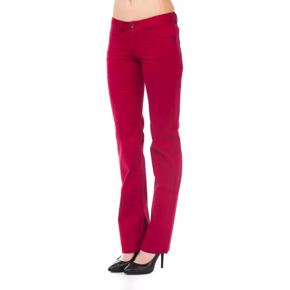 Ungaro Fever Red Cotton Women Pants
