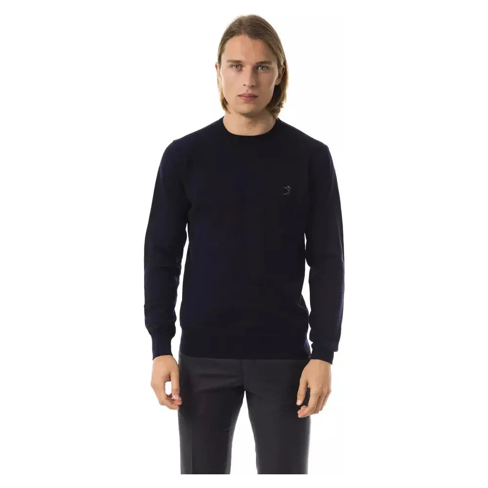 Uominitaliani Blue Merino Wool Men's Sweater
