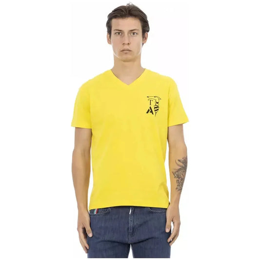 Trussardi Action Yellow Cotton Men T-Shirt TR-22871-L