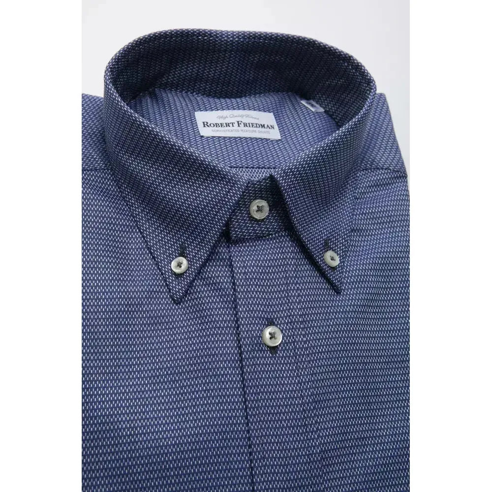 Robert Friedman Blue Cotton Mens Shirt