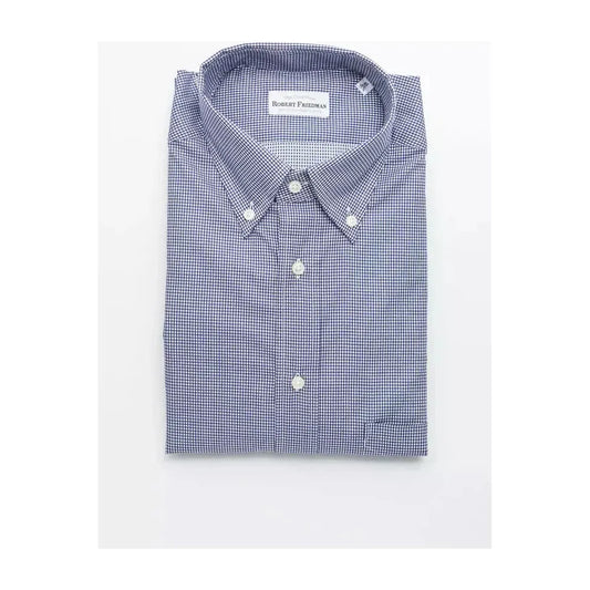 Robert Friedman Blue Cotton Men Shirt