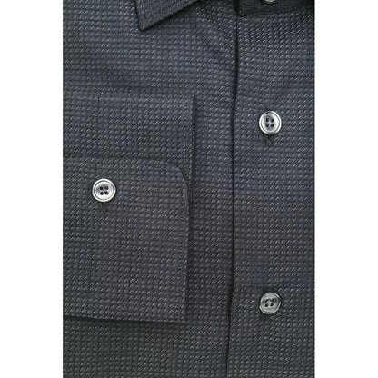 Robert Friedman Black Cotton Men's Shirt