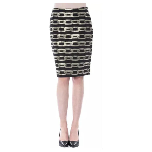 BYBLOS Black Viscose Women Skirt BY-17685-IT40|S